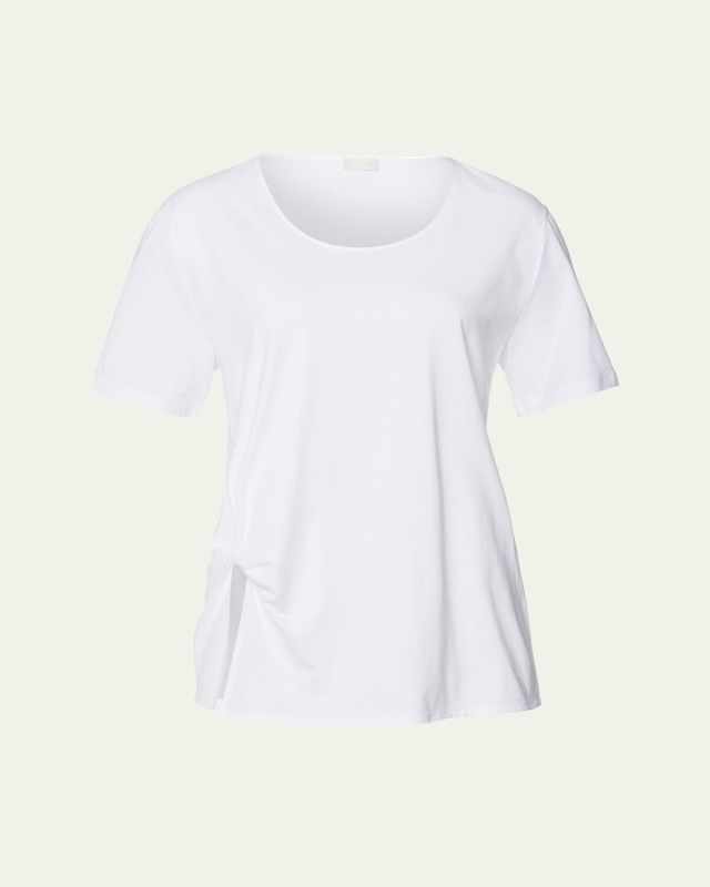 Side-Twist Organic Cotton Jersey T-Shirt